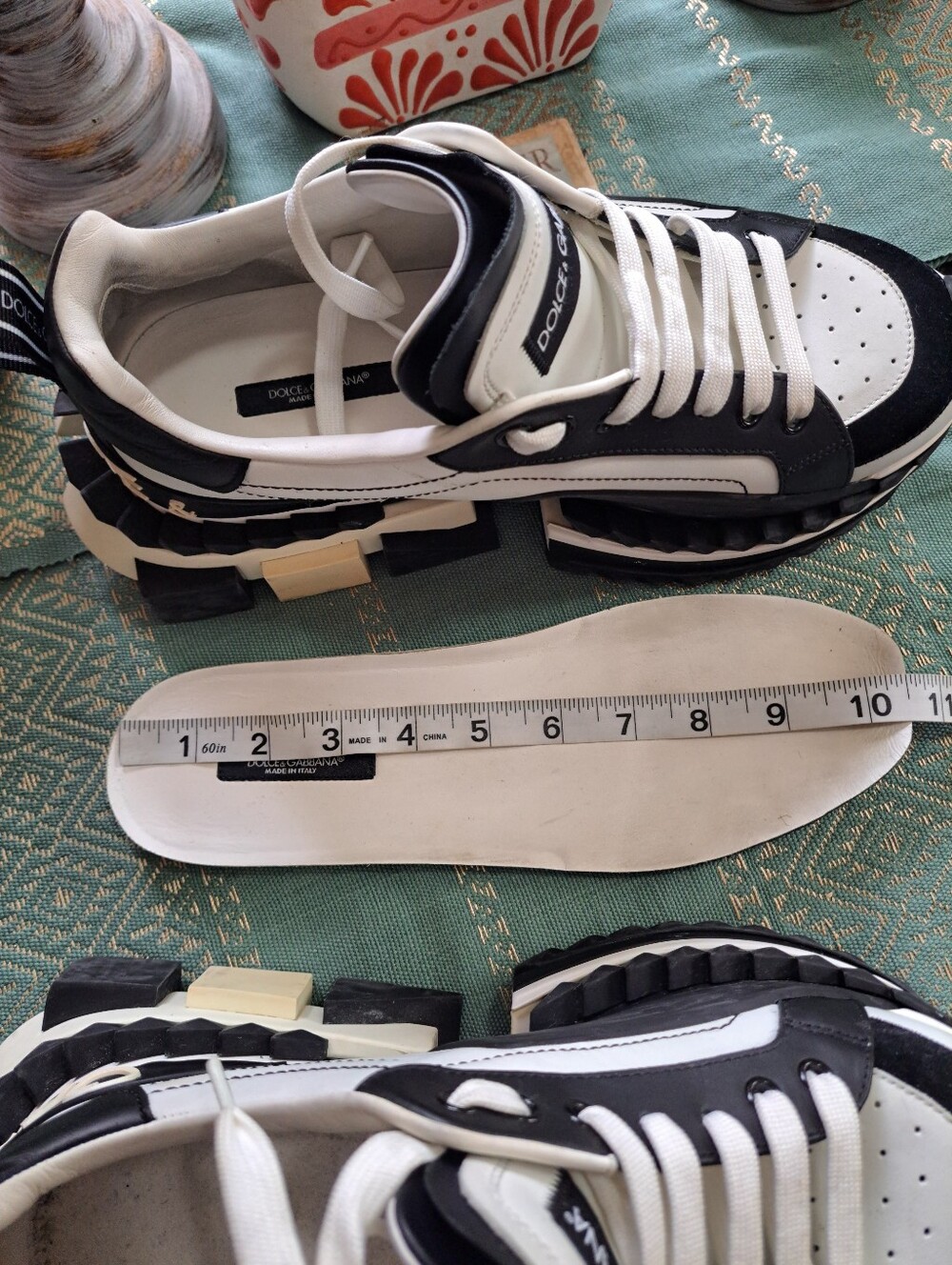 DOLCE & GABBANA Leather  Shoes US 10.0 Chunky Sole Made in Italy  Preowened.... - Picture 8 of 10